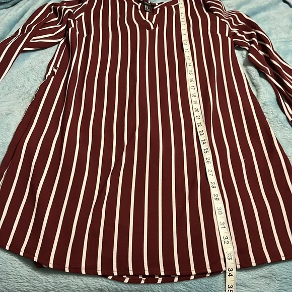 Forever 21 US M long sleeve or quarter sleeve mini dress or tunic shirt dress - Picture 1 of 8